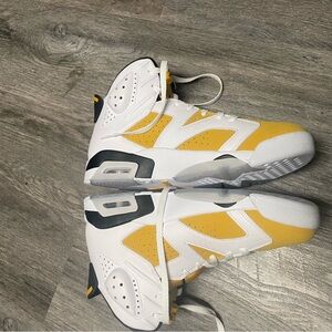 Jordan 6’s (Brand New) White and Yellow High-Top Sneakers